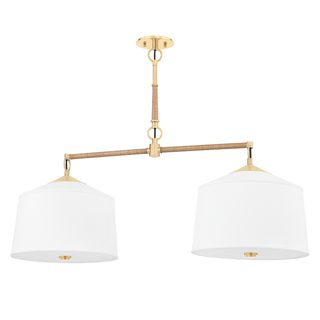 White Plains Linear with Aged Brass Finish