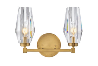 Ana Small Two Light Vanity in Heritage Brass
