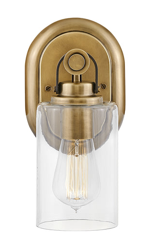 Halstead Medium Single Light Vanity in Heritage Brass