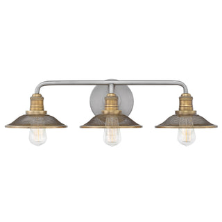 Rigby Medium Three Light Vanity in Antique Nickel