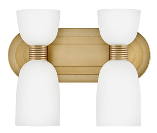 Tallulah Small Two Light Vanity in Lacquered Brass