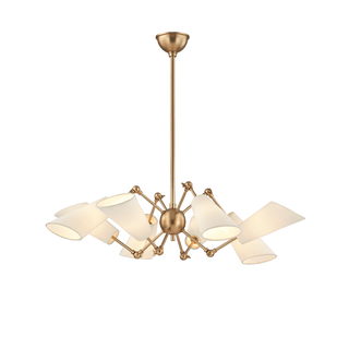Buckingham Chandelier with Aged Brass Finish
