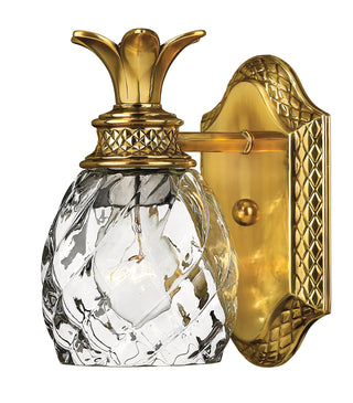 Plantation Small Single Light Vanity in Burnished Brass