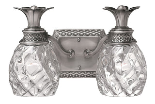 Plantation Small Two Light Vanity in Polished Antique Nickel