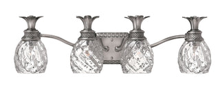 Plantation Large Four Light Vanity in Polished Antique Nickel