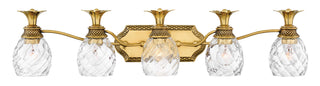 Plantation Extra Large Five Light Vanity in Burnished Brass
