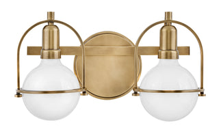 Somerset Small Two Light Vanity in Heritage Brass