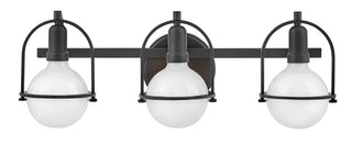 Somerset Medium Three Light Vanity in Black