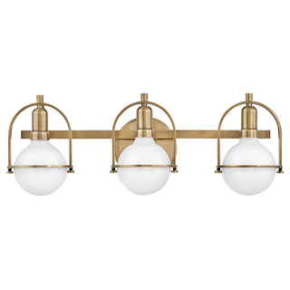 Somerset Medium Three Light Vanity in Heritage Brass