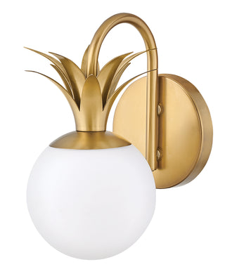 Palma Medium Single Light Vanity in Heritage Brass