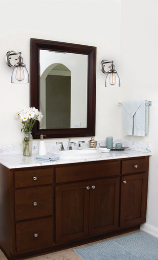 Vintage One Light Wall Sconce in Polished Nickel