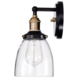 Vintage One Light Wall Sconce in Rustic Bronze
