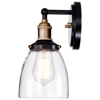 Vintage One Light Wall Sconce in Rustic Bronze