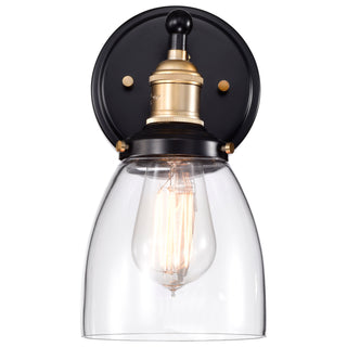Vintage One Light Wall Sconce in Rustic Bronze