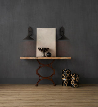 Manuscript One Light Wall Sconce in Molé Black/Antique Mirror