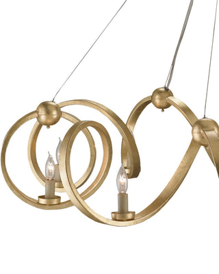 Ringmaster Ten Light Chandelier in Dutch Gold Leaf