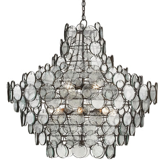 Currey and Company - 9520 - 12 Light Chandelier - Galahad - Clear/Bronze