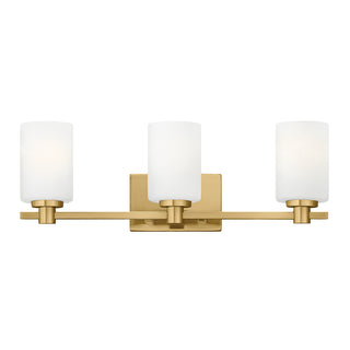 Karlie Medium Three Light Vanity in Lacquered Brass