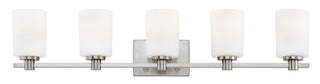 Karlie Extra Large Five Light Vanity in Brushed Nickel