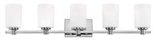 Karlie Extra Large Five Light Vanity in Chrome