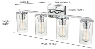 Verlana 4-Light Vanity Matte Black