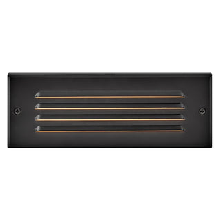 Sparta - Dash Louvered LED Flush Step Light 120V in Stainless Steel Black