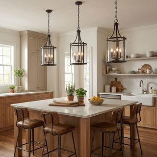 Penrose Three Light Foyer Pendant in English Bronze