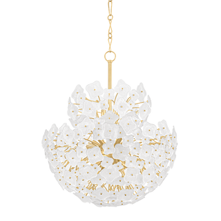 BARRYTOWN Chandelier with VINTAGE GOLD LEAF Finish