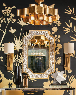 Margate Mirror in Contemporary Gold Leaf/Natural