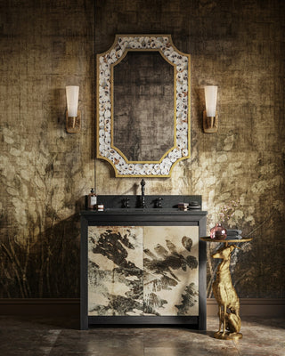Margate Mirror in Contemporary Gold Leaf/Natural