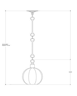 Aquaterra One Light Pendant in Clear/Old Iron