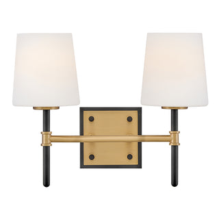 Saunders Small Two Light Vanity in Black