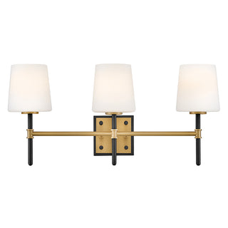 Saunders Medium Three Light Vanity in Black