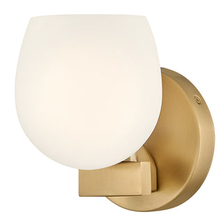 Mae Small Single Light Sconce in Lacquered Brass