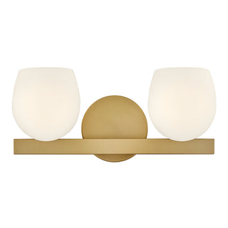 Mae Small Two Light Vanity in Lacquered Brass