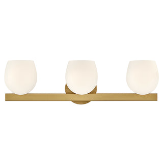 Mae Medium Three Light Vanity in Lacquered Brass