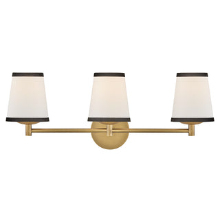 Sonia Medium Three Light Vanity in Lacquered Brass