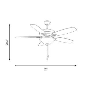 Mystique 52" Ceiling Fan in Brushed Nickel