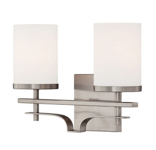 Colton Two Light Bath Bar in Satin Nickel