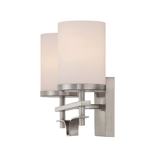 Colton Two Light Bath Bar in Satin Nickel