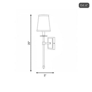 Monroe One Light Wall Sconce in Polished Nickel