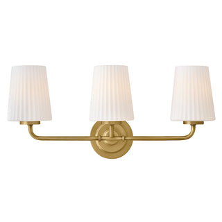 McKenna Medium Three Light Vanity in Lacquered Brass