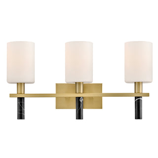 Turin Medium Three Light Vanity in Lacquered Brass