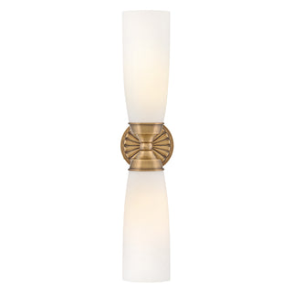 Alexis Large Two Light Sconce in Heritage Brass