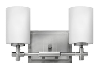 Laurel Small Two Light Vanity in Brushed Nickel