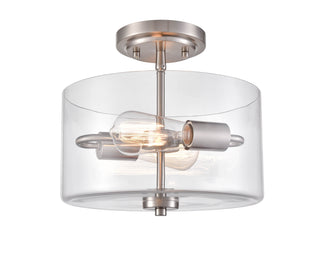 Verlana 2-Light Semi-Flush Ceiling Mount Brushed Nickel