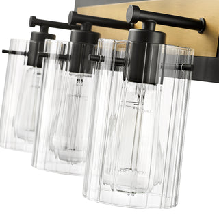 Gasol 3-Light Vanity Matte Black / Vintage Brass