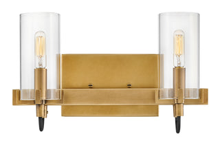 Ryden Small Two Light Vanity in Heritage Brass