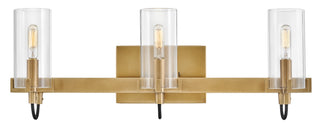 Ryden Medium Three Light Vanity in Heritage Brass