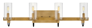 Ryden Large Four Light Vanity in Heritage Brass
